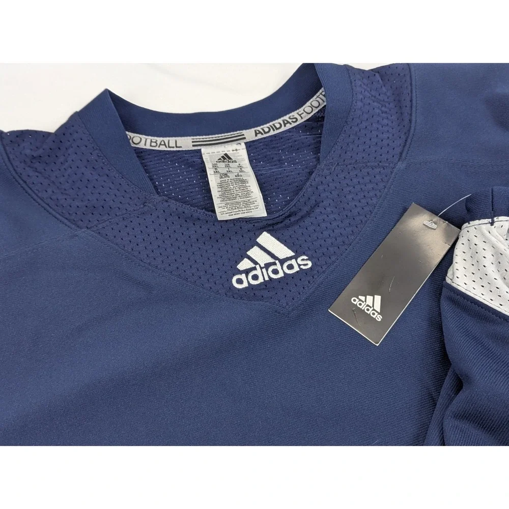 Adidas Football Jersey Practice Mens 3XL Blue Techfit Hyped J Sports Breathable